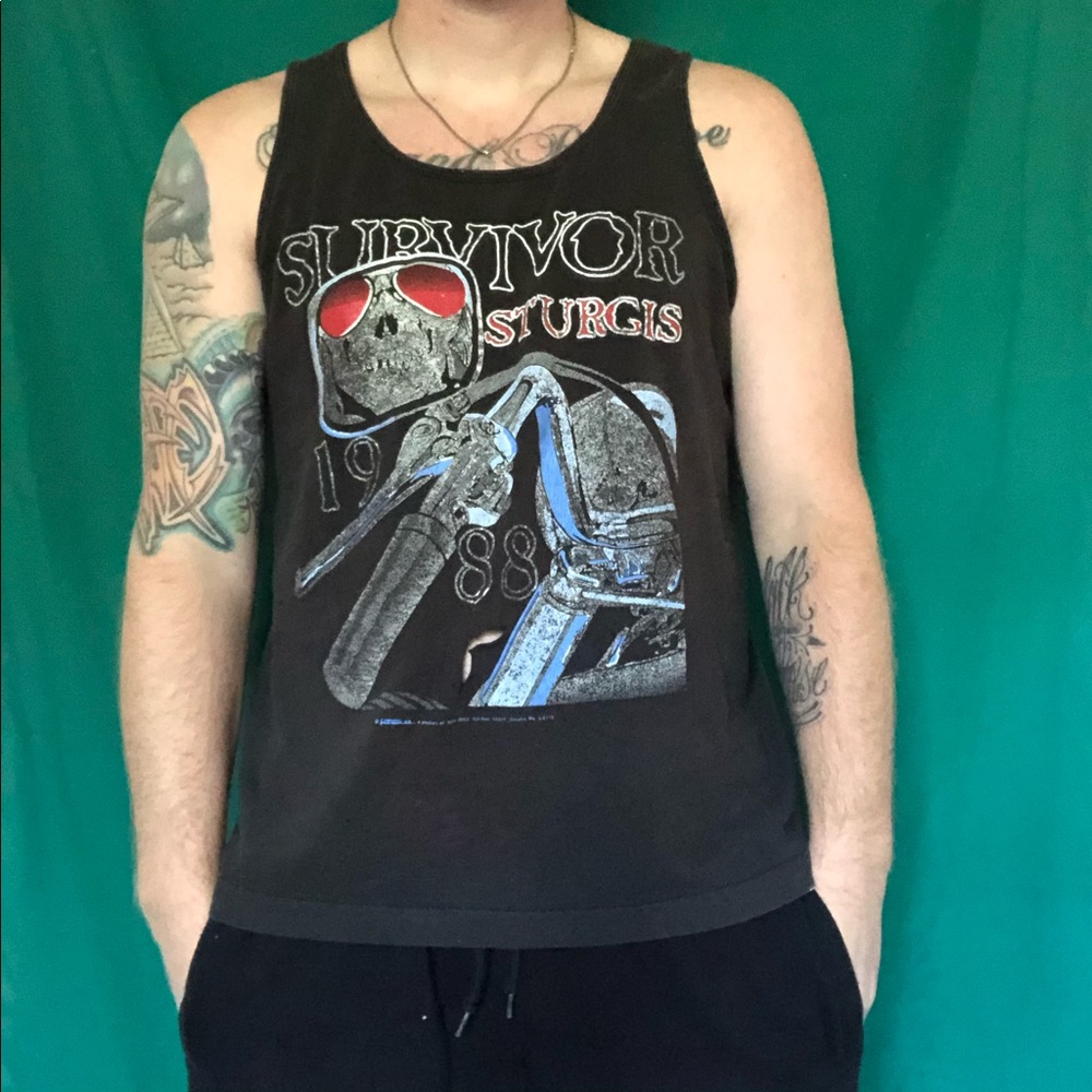 VINTAGE 88 Sturgis Motorcycle Rally Tank Top Shirt